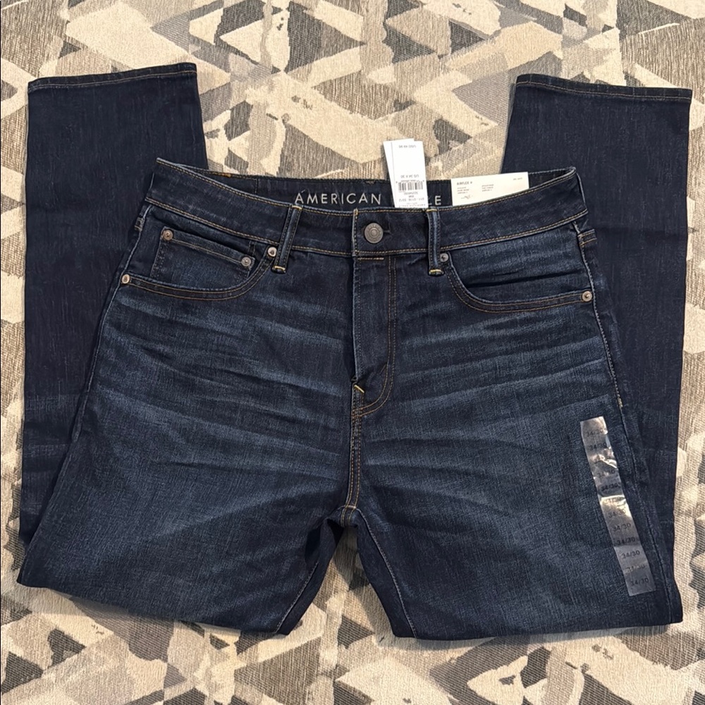 American Eagle AirFlex+ Athletic Jeans - Dark Blue
